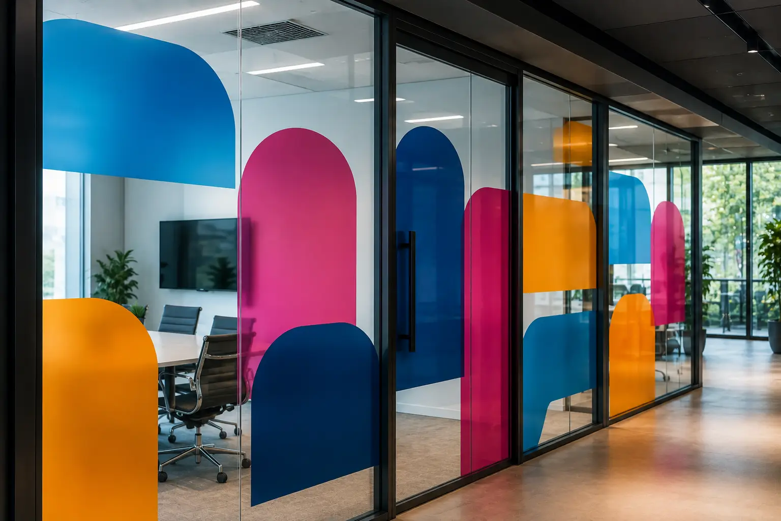 Vitrophanie couleur